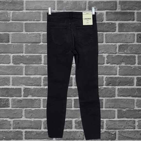 2/$50 NWOT L'Agence High Rise Skinny Tall Black Jeans Size 25 - Picture 2 of 7